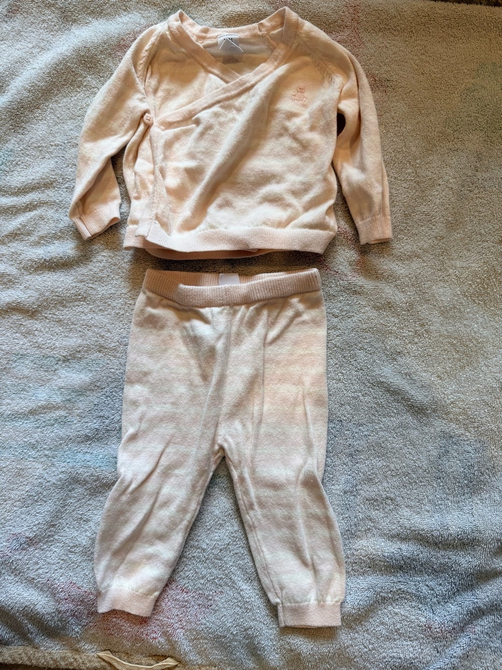 Kids Soft Pink Two-Piece sweater Set